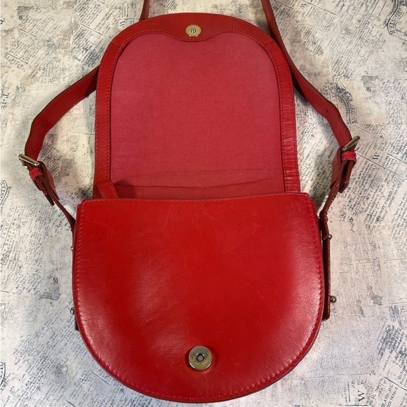 Zara women  buffalo leather Saddle bag satchel - Picture 7 of 15